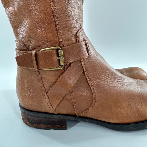 Franco Sarto size 8.5 39.5 pristine tan leather knee high riding western - Picture 5 of 15